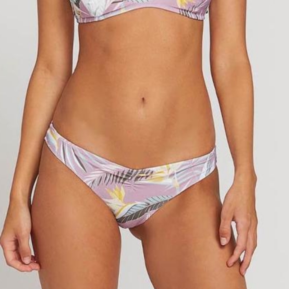 Volcom Women's Don’t Leaf V Bikini Cheeky Swimsuit Bottoms